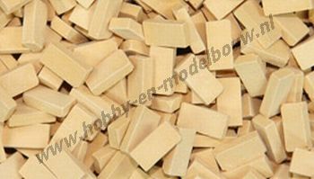 Lichtbeige steen 1:24. Afm.: 10 x 4,8 x 3 mm