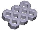 Grasroosterstenen, 1:32/35. Afm.: 18,8 x 12,5 x 3,1 mm