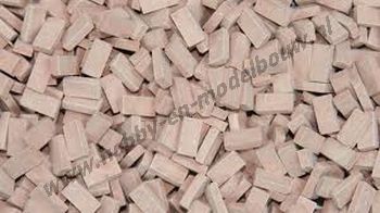 Middel terrracotta steen 1:72. Afm.: 3,6 x 1,8 x 0,9 mm