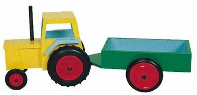 Moderne tractor met aanhanger