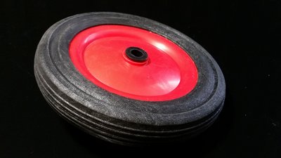 Rood/zwart wiel 130 mm met profielband