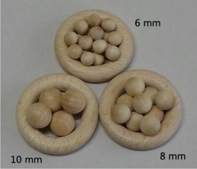 Houten bollen 6 mm, zonder boring