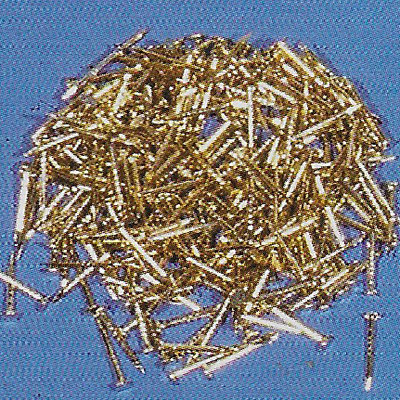 Spijkertjes vermessingd met platte kop, 0,8 x 8 mm