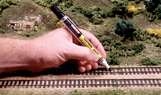 Railverfstift voor spoorveroudering/-weathering