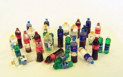 Set van plastic flessen