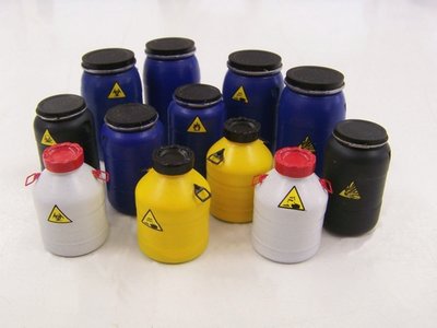 Set van plastic vaten