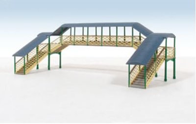 Modulaire overdekte voetgangersbrug