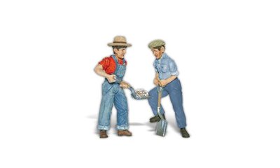 Twee mannen gekleed in overalls