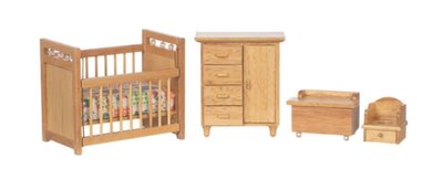 Houten 4 delige kinderkamer set