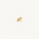Houtschroef 1,6 x 6 mm lang, messing, platte kop (3,1 mm) met zaagsnede