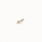 Houtschroef 1,6 x 8 mm, vernikkeld messing, platte kop (2,9 mm) met zaagsnede