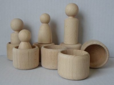 Houten cup rond 46 mm