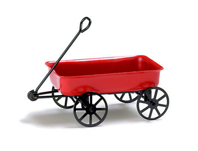 Bolderwagen, rood metaal