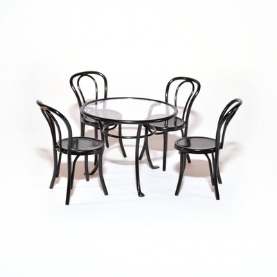 Ronde tafel + 4 stoelen