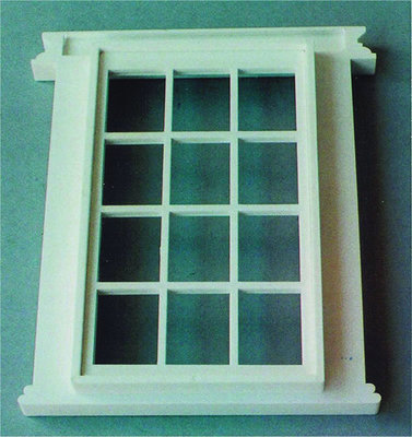 Kunststof raam met 12 ruiten, 127*76 mm
