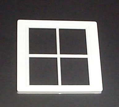 Kunststof raam met 4 ruiten, 68*63 mm