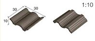 Dakpannen ZWART gegolfd, afm: 30 X 30 X 10 MM