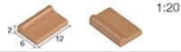 Dakpannen rood, 12 x 6 x 2 mm