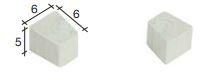 Trapeziumvormige stenen, 6*6*5 mm